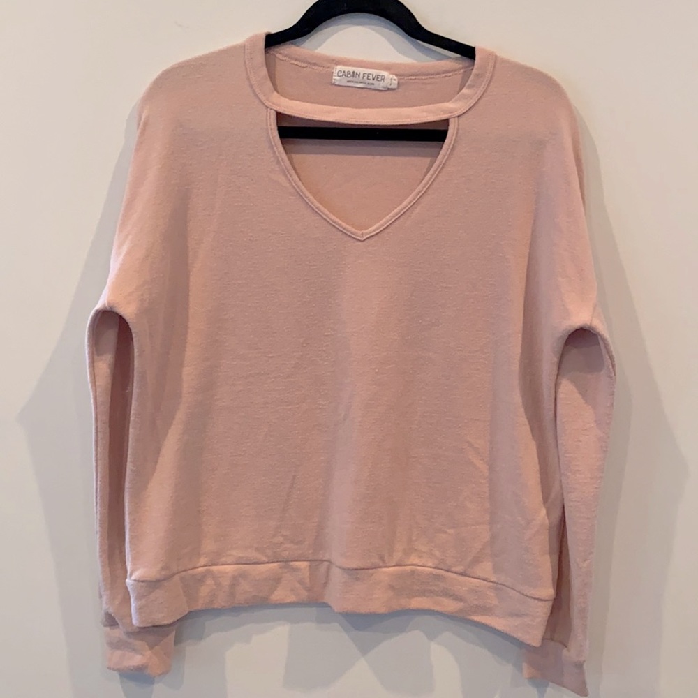 V-neck sweatshirt